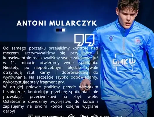 Antoni Mularczyk: Derby dla nas! Kontrolowaliśmy mecz z Odrą