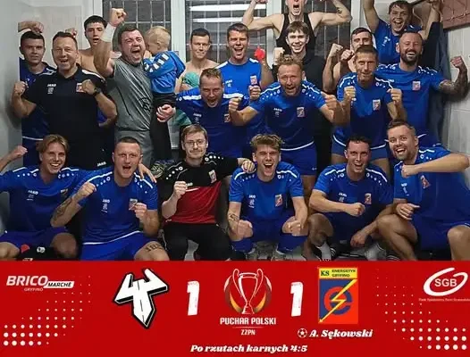 Energetyk Gryfino II awansuje do III rundy Pucharu Polski ZZPN po rzutach karnych