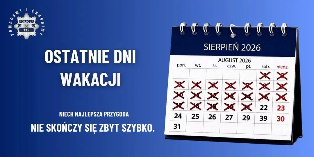 Ostatni weekend wakacji: apel o bezpieczeństwo na drogach i nad wodą
