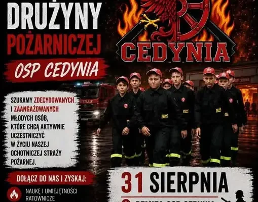 Młodzieżowa Drużyna Pożarnicza w Cedyni zaprasza na spotkanie organizacyjne
