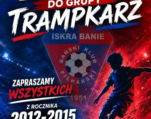 Iskra Banie zaprasza dzieci z roczników 2012–2015 do darmowej drużyny trampkarzy