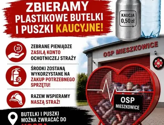 Zbiórka kaucji dla OSP Mieszkowice – każda butelka się liczy!