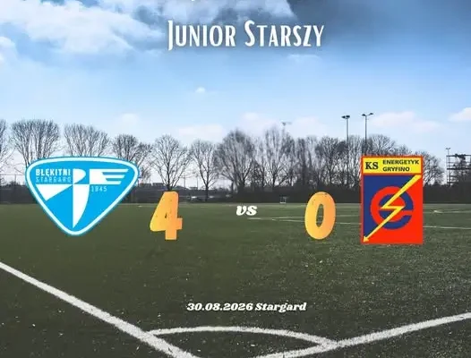 Juniorzy starsi Energetyka Gryfino bez punktów po porażce z Błękitnymi Stargard