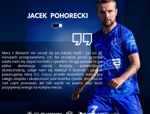 Pohorecki: Po słabym początku zdominowaliśmy Iskrę i wygraliśmy 6:2