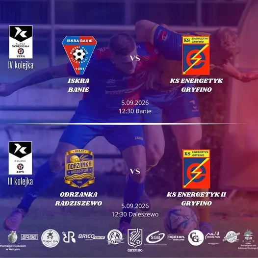 Podwójne derby powiatu: Energetyk Gryfino zagra w sobotę na wyjeździe