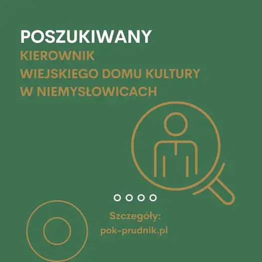 Nabór na stanowisko kierownika Wiejskiego Domu Kultury w Niemysłowicach
