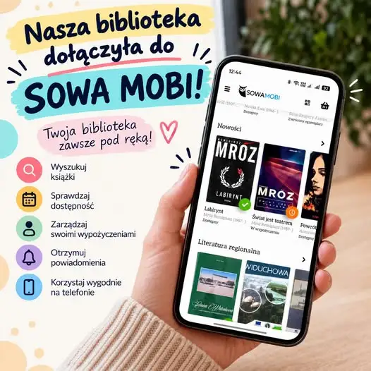 Gminna Biblioteka Publiczna w Widuchowej wprowadza aplikację mobilną SOWA MOBI