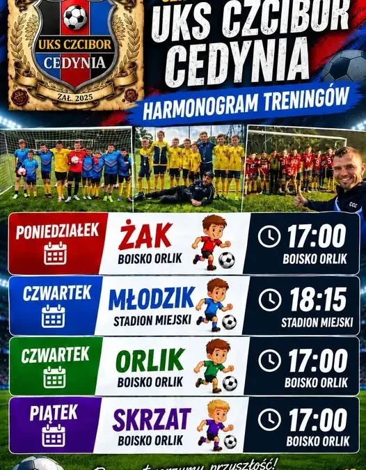 UKS Czcibor Cedynia zaprasza na treningi naborowe dla dzieci i młodzieży