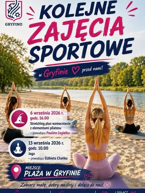 Joga na plaży w Gryfinie – bezpłatne zajęcia w niedzielę o 10:00
