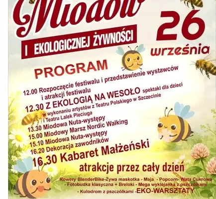 Festiwal Miodów i Ekologicznej Żywności w Mieszkowicach – 26 września