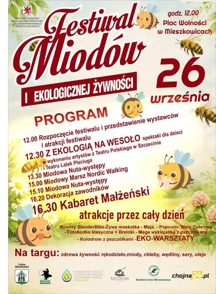 Festiwal Miodów i Ekologicznej Żywności w Mieszkowicach – 26 września