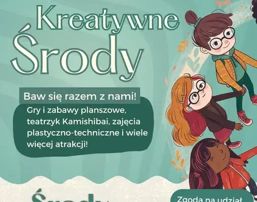 Kreatywna Środa w bibliotece w Krzywinie – zajęcia dla dzieci