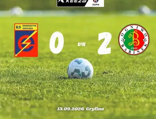 Energetyk II Gryfino bez zwycięstwa – derbowa porażka z Ogniwem Babinek 0:2
