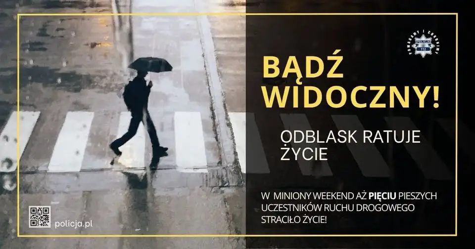 Tragiczny weekend na drogach: zginęło pięciu pieszych. Policja apeluje o ostrożność