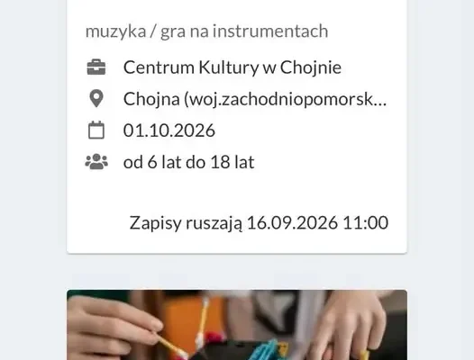 Chojna: ruszyły zapisy na zajęcia w Centrum Kultury na sezon 2026/2027