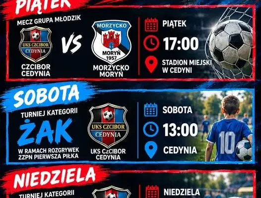 Piłkarski weekend w Cedyni – mecze i turnieje młodych zawodników Czcibora