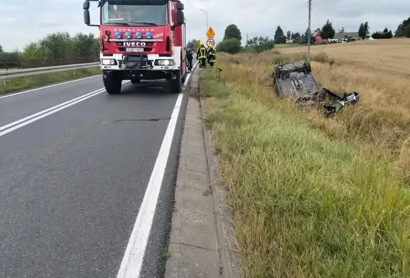 Wypadek na DK 26 w rejonie Góralic. Działania służb ratunkowych