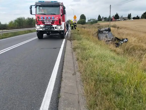Wypadek na DK 26 w rejonie Góralic. Działania służb ratunkowych