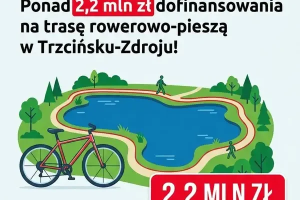 Trzcińsko-Zdrój: 2,22 mln zł z funduszy europejskich na trasę rowerowo-pieszą wokół jeziora