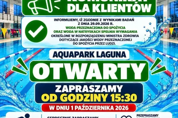 Aquapark Laguna w Gryfinie ponownie otwarty po badaniach wody