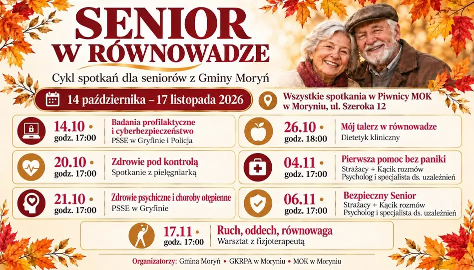 Moryń stawia na seniorów — miesiąc spotkań „Senior w równowadze”