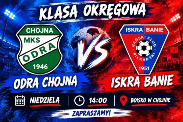 Iskra Banie zagra z Odrą Chojna. Juniorzy i trampkarze w akcji