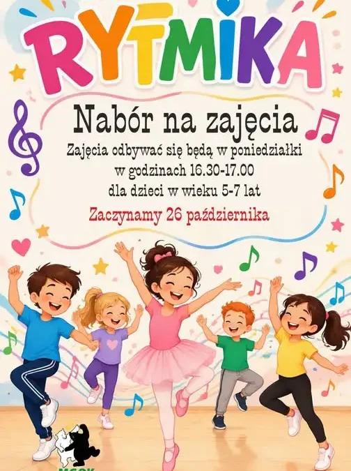 Rytmika dla dzieci w Mieszkowicach – rusza nabór na zajęcia
