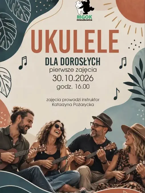 Ukulele dla dorosłych w Mieszkowicach – pierwsze zajęcia 30 października
