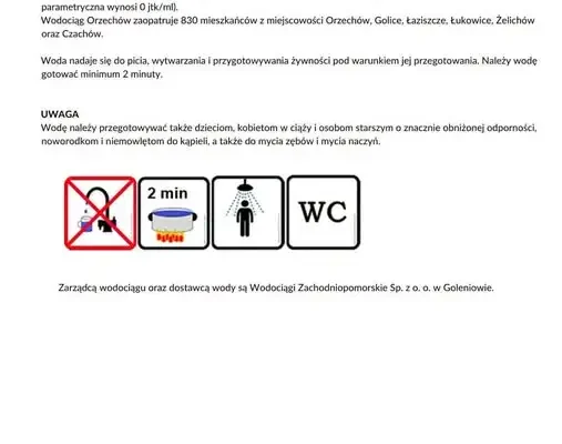 Bakterie z grupy coli w wodociągu Orzechów – woda tylko po przegotowaniu