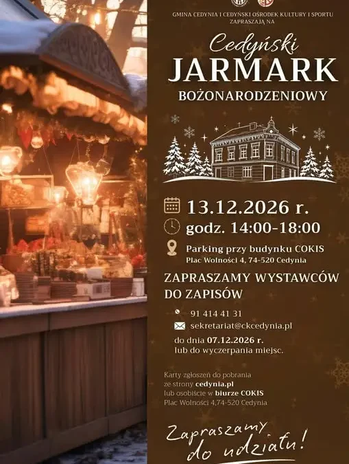 Cedyński Jarmark Bożonarodzeniowy 2026 – zaproszenie dla wystawców