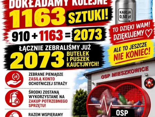 Mieszkowice: 2073 butelki i puszki dla strażaków-ochotników