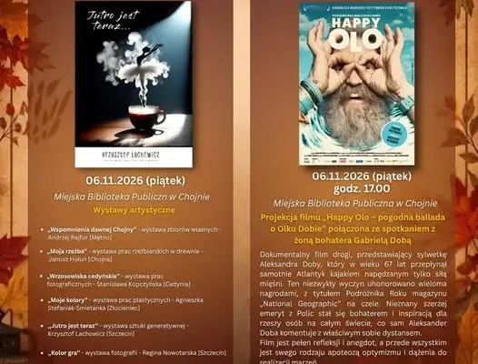 Chojna: jesienne spotkania ze sztuką i filmem w bibliotece